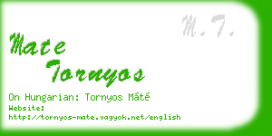 mate tornyos business card